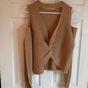 Women's Tan Sweater Vest